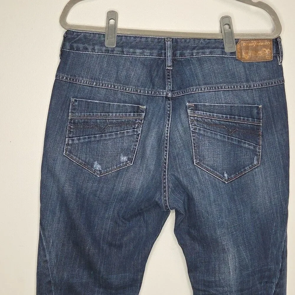 Diesel Women's Dark Blue Washed Flare Jeans